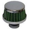 View Item 12mm Green Motorcycle Crankcase / Mini Moto / Pit Bike Air Breather Filter